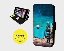 Listing image for UFO ALIEN 1930S POSTER - Faux Leather Flip Phone Case Cover - iphone/Samsung