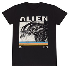 Listing image for Official Alien T-Shirt 1979 Retro Bars Design Black Unisex Sci-Fi Graphic Tee