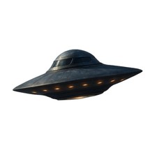 Listing image for STICKER UFO UAP space ship vinyl laminated glossy USA epic unknown flying