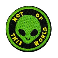 Listing image for Aliens UFO Patch Iron On Patch Applique Not From This World NASA