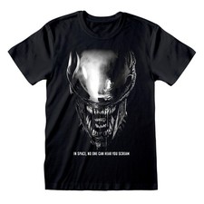Listing image for Official Alien-Close Up Black Unisex Stylish Graphic Print Sci-Fi Horror T-Shirt