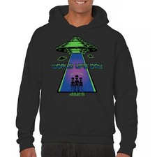 Listing image for World UFO Day Get In Loser Sweatshirt Funny Aliens Flying Saucer Space Hoodie