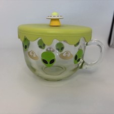 Listing image for Alien UFO Spaceship Glass Mug With Silicone Topper BPA Free/Sheffield Home/READ