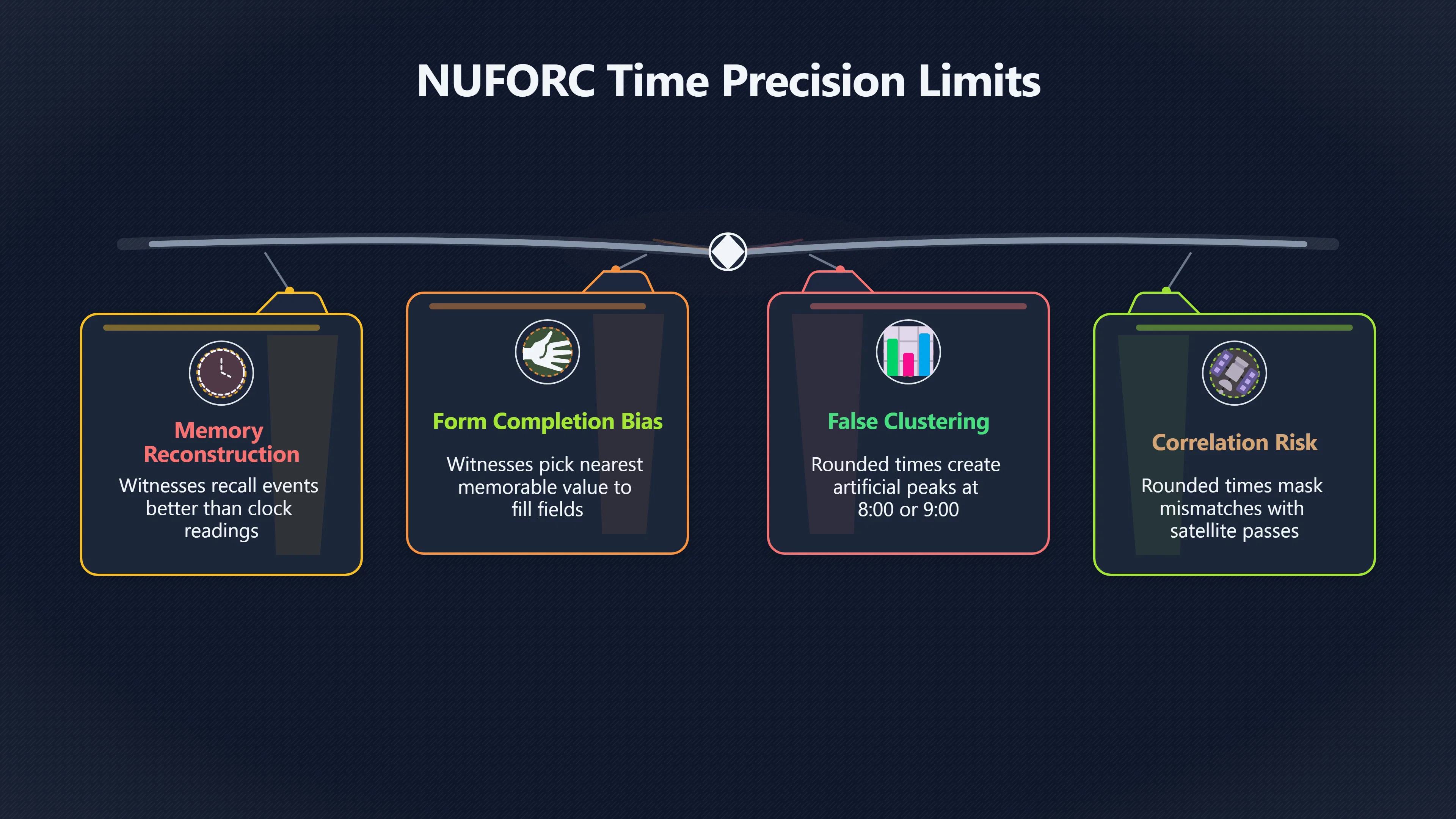 Overview image for Why Rounded Times in UFO Reports Can Mislead Analysis | NUFORC